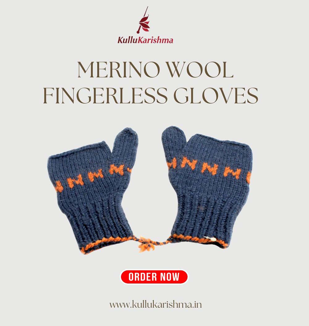 Merino Wool Fingerless Gloves- Warmth Practical Style