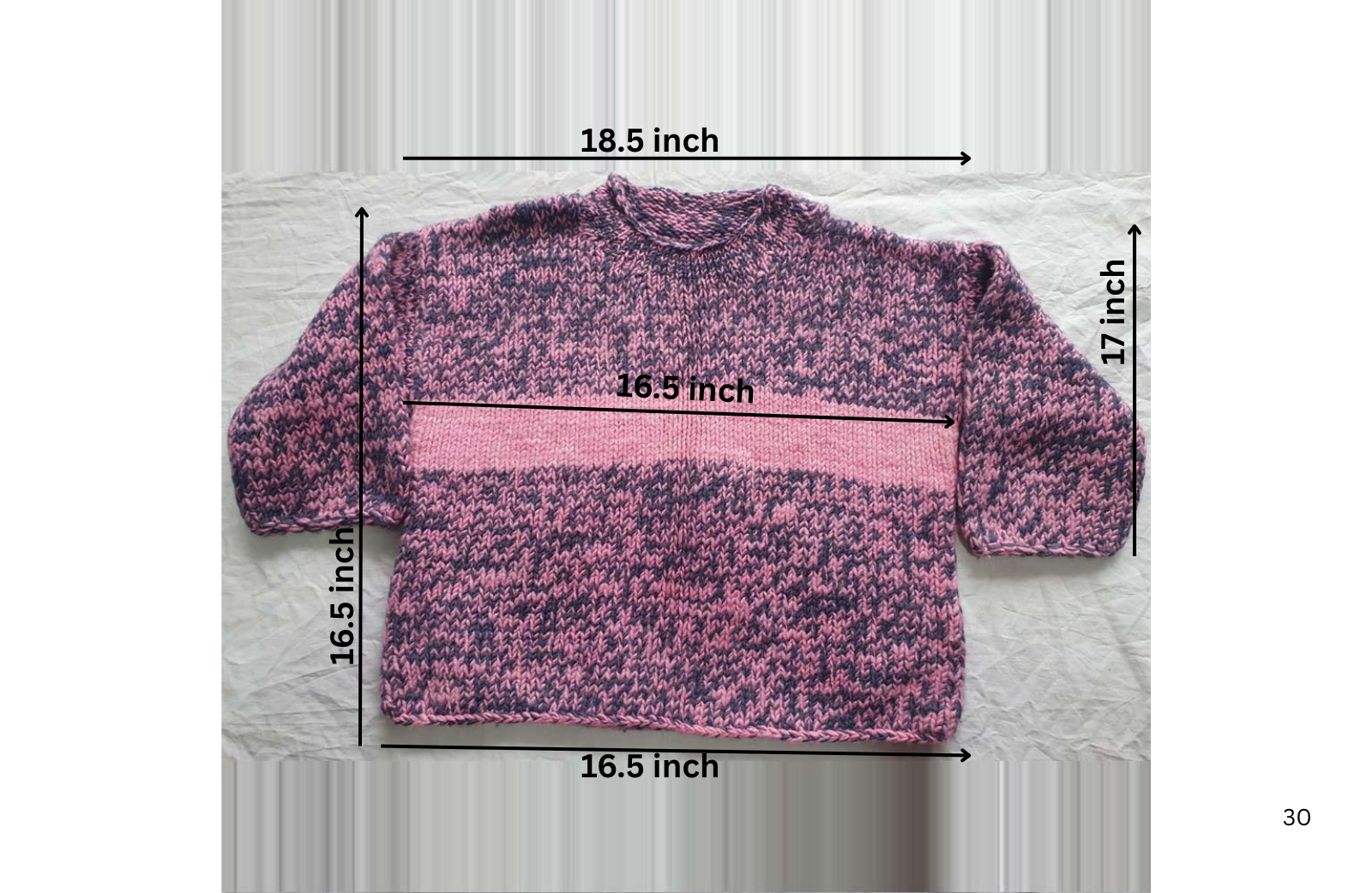 Pink-Black Merino Kids Cardigan - Image 4