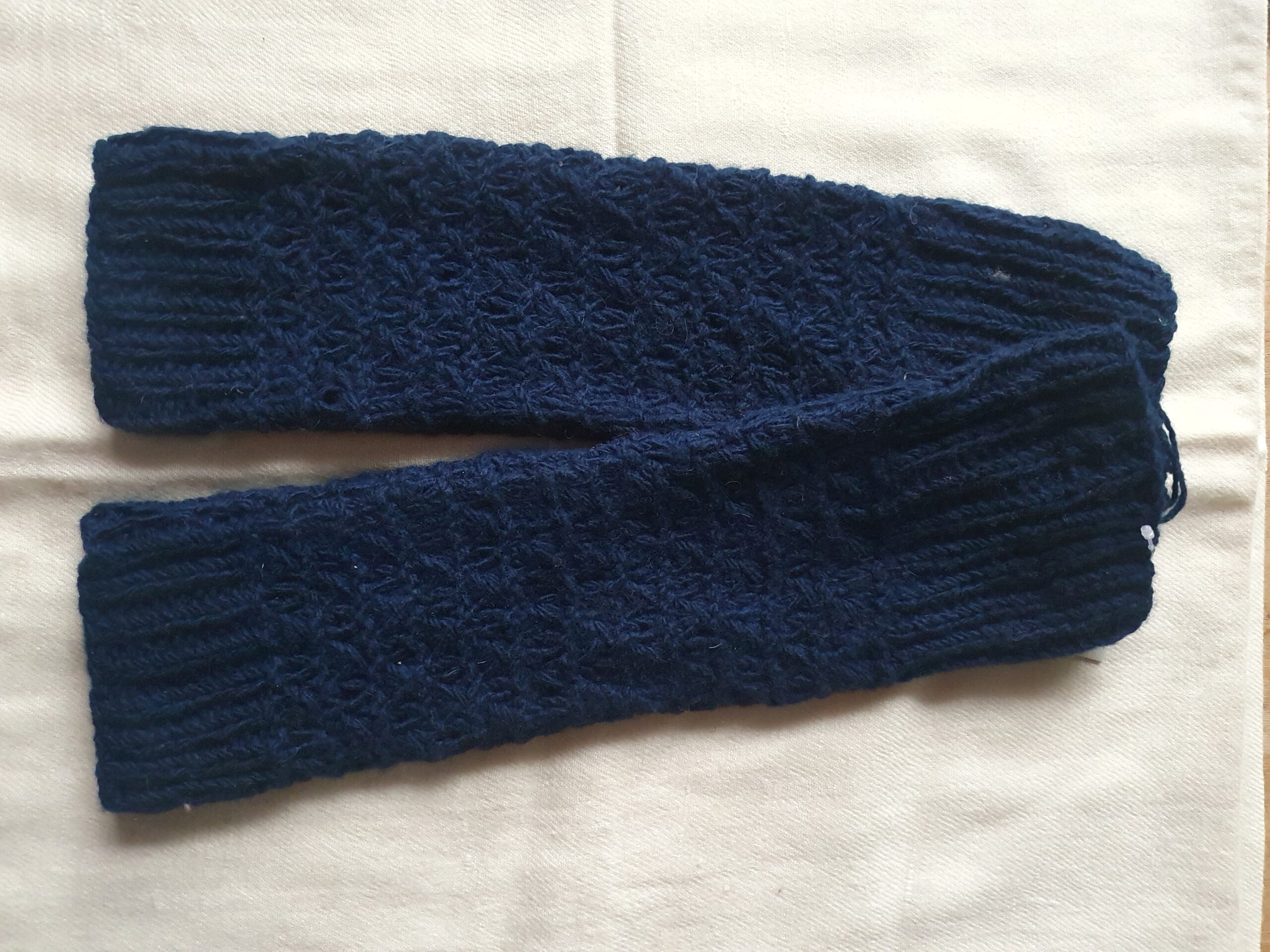 Dark Blue Merino Leg Warmers - Image 3