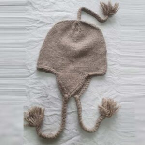Beige Angora & Merino Cap