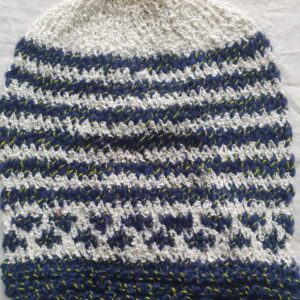 White-Blue Designer Cap