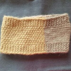 Yellow-Beige Angora Merino Headband