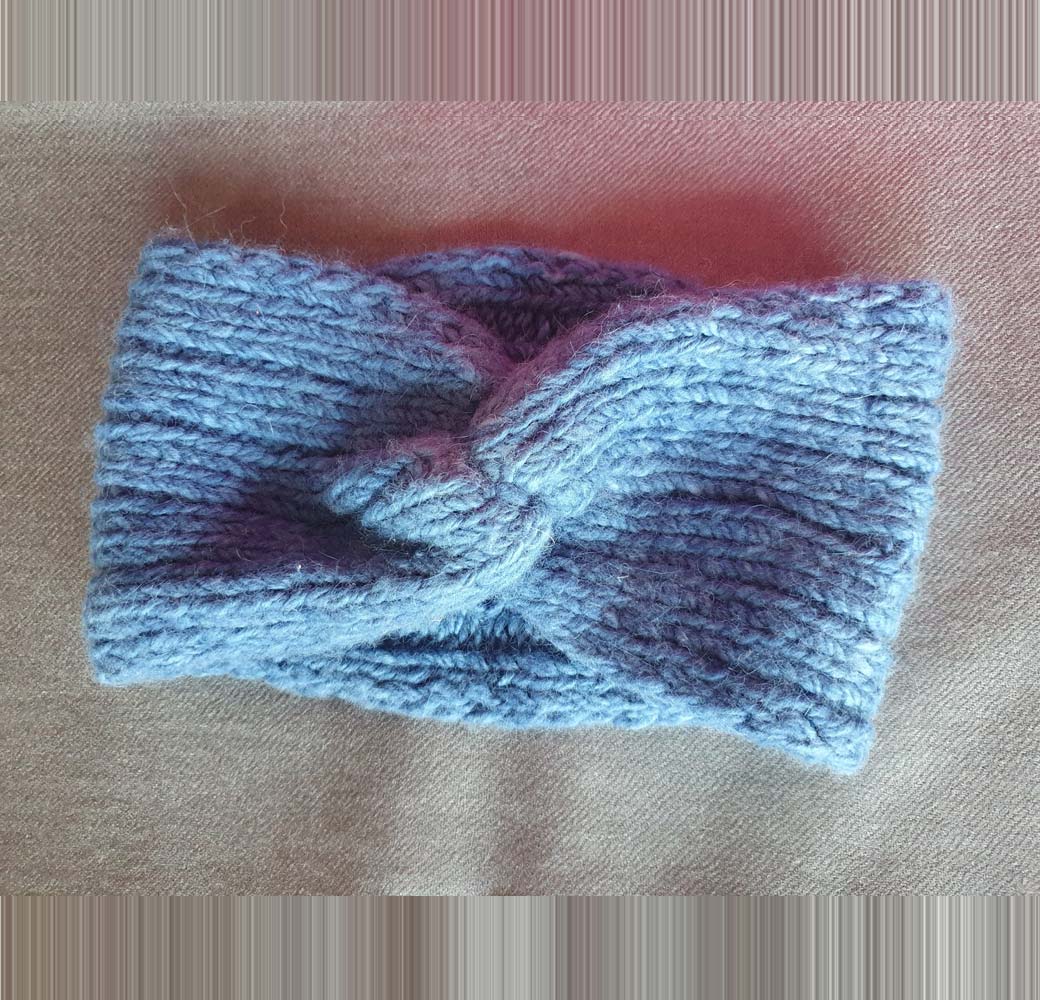 Blue Angora Merino Headband