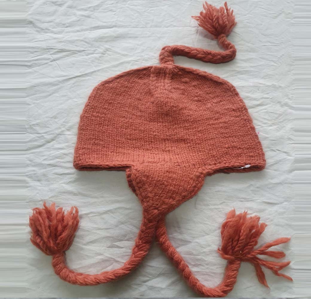 Orange Merino Cap