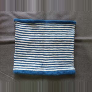 White-Blue Merino Neck Warmers