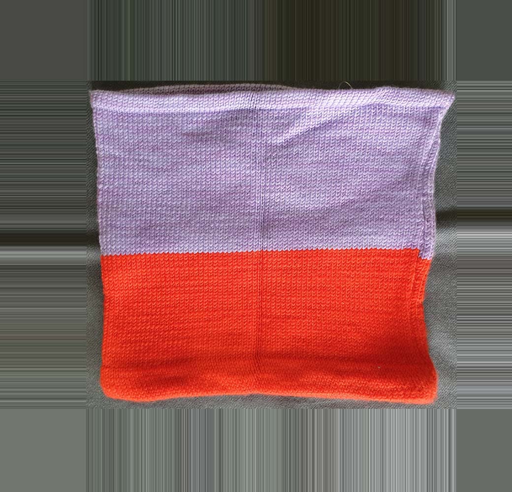 Purple-Orange Merino Neck Warmers