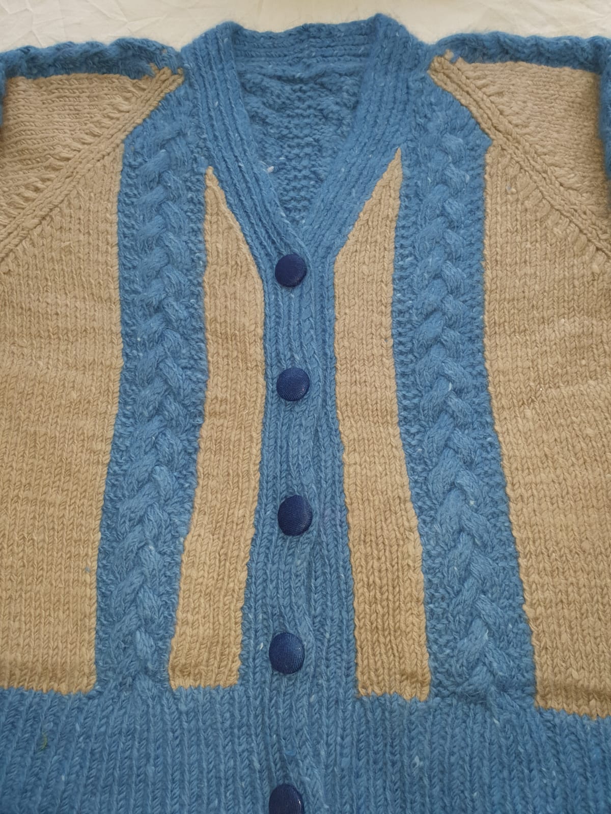 Blue-Brown Angora & Merino Sweater - Image 3