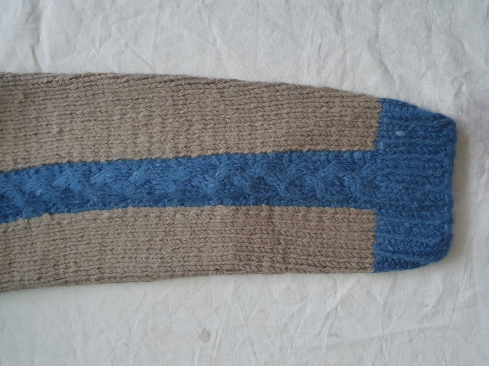 Blue-Brown Angora & Merino Sweater - Image 2