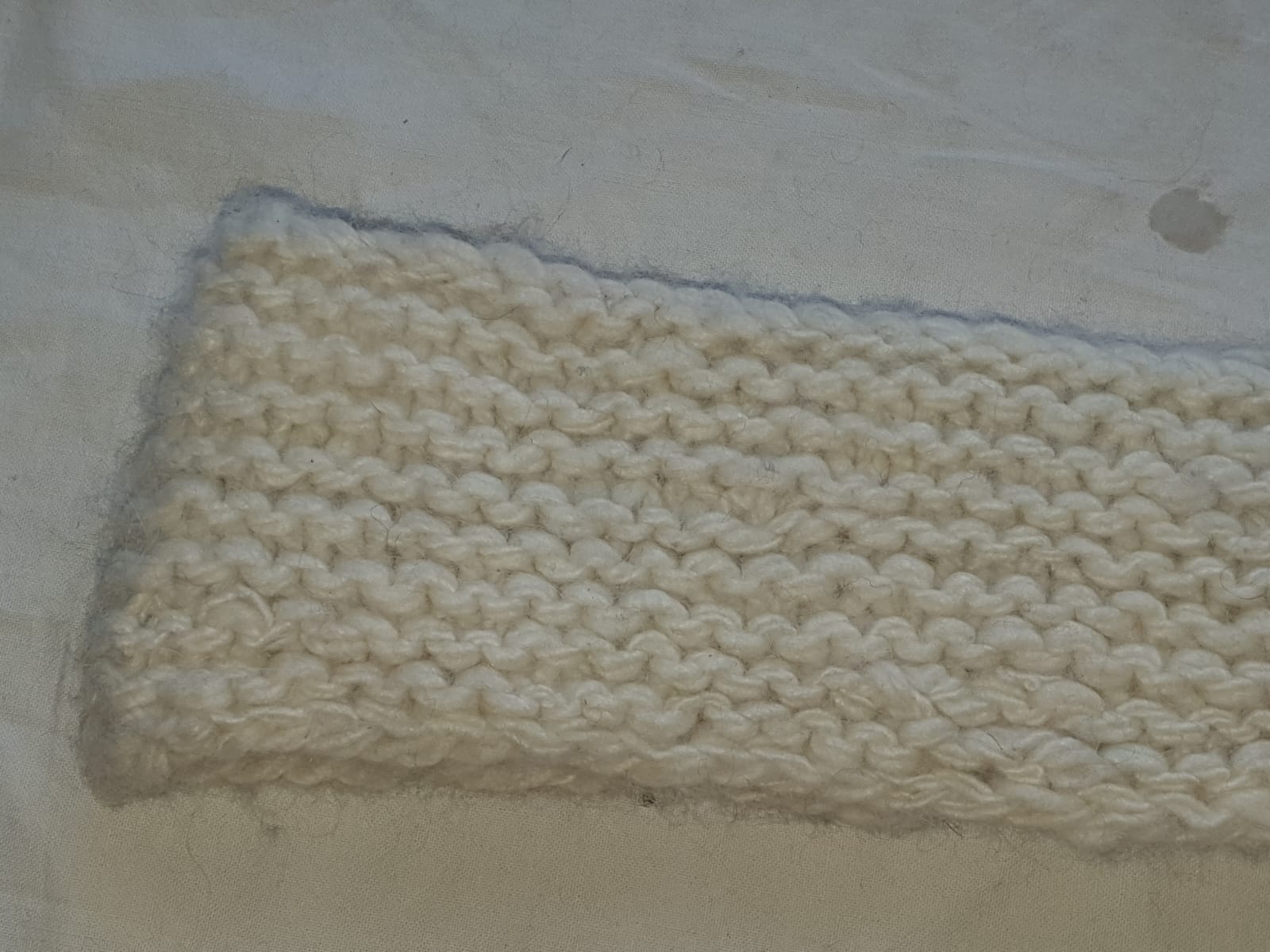 Beige Angora & Merino Headband - Image 2