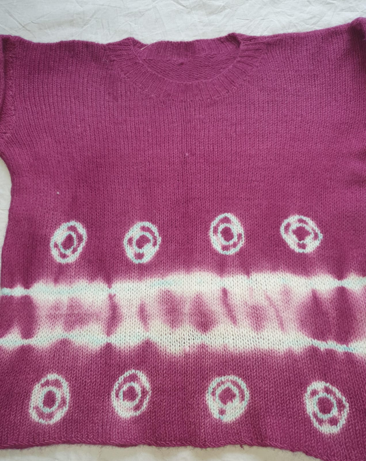 Pink Angora & Merino Tie-Dye Sweater - Image 2