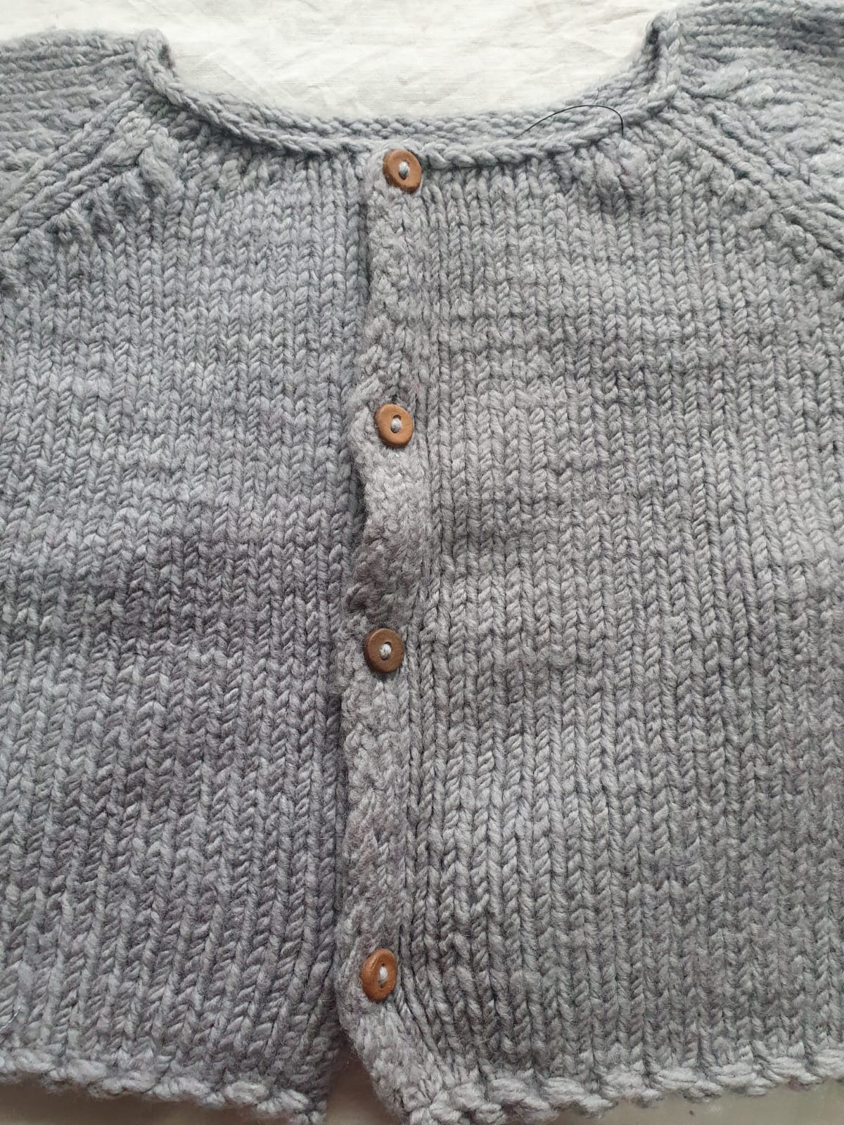 Gray Merino Kids Sweater - Image 2