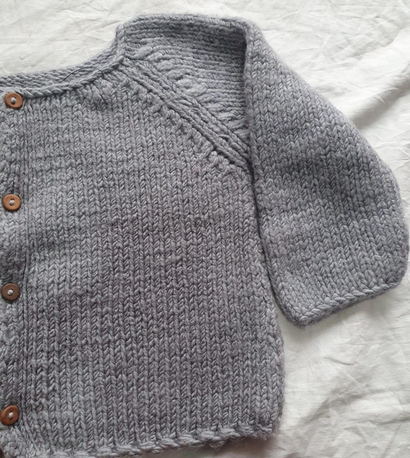 Gray Merino Kids Sweater - Image 3