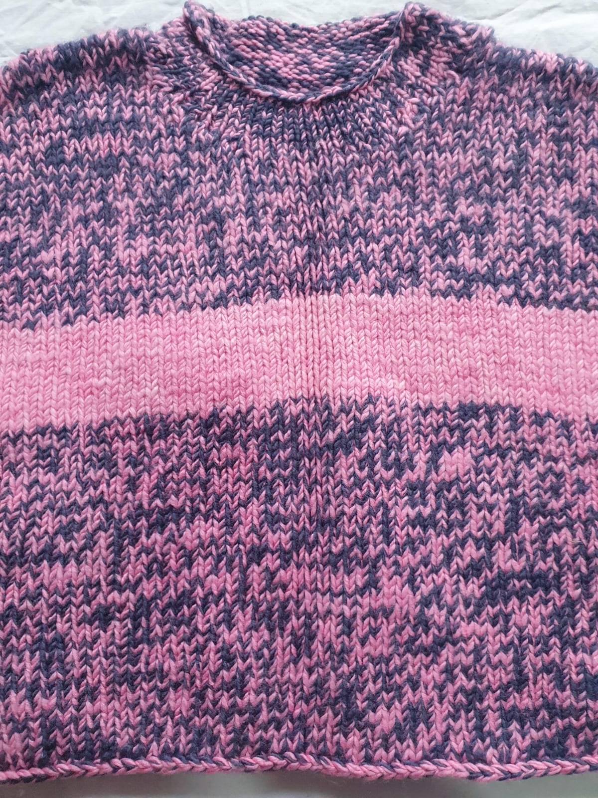 Pink-Black Merino Kids Cardigan - Image 2