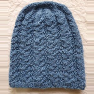 Blue Angora Long Cap