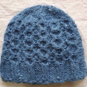 Blue Angora Cap