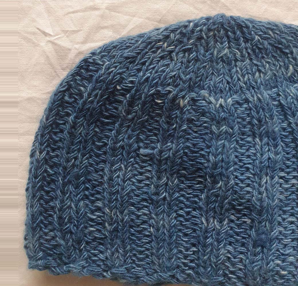 Navy Blue Cashmere Cap - Image 2