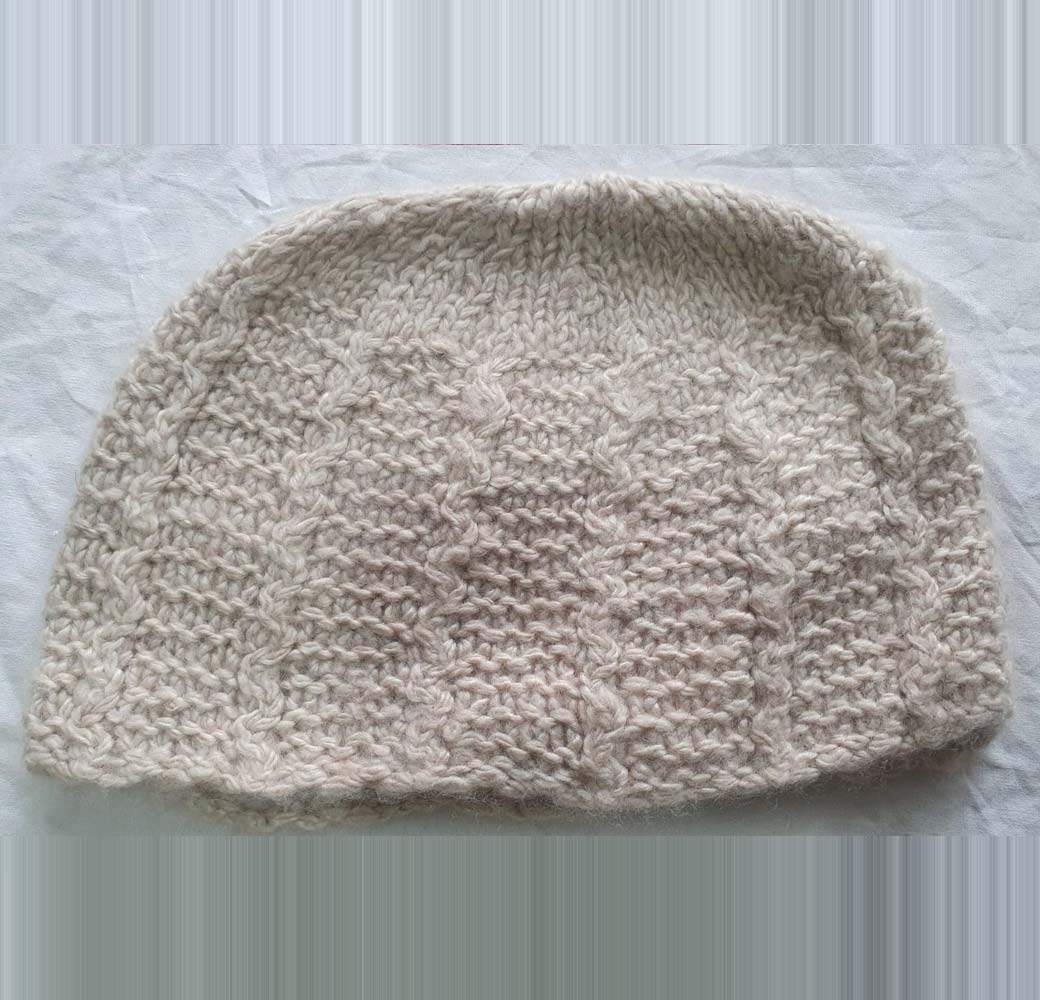 Beige Cashmere Cap