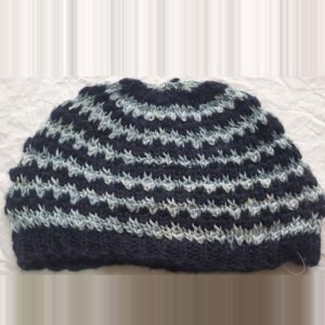 Black-Gray Cashmere Cap