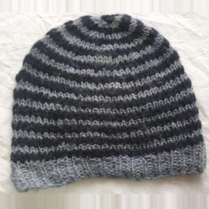 Gray-Black Cashmere Cap