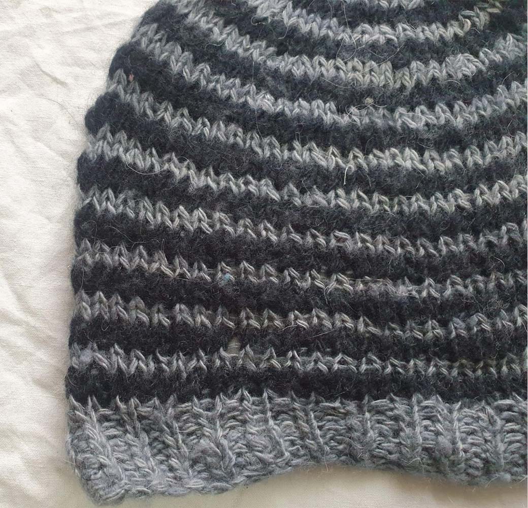 Gray-Black Cashmere Cap - Image 3