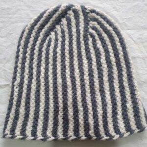White-Black Merino Cap
