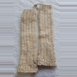 Beige Merino Long Gloves