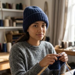 Angora-Merino Kids Fold Cap