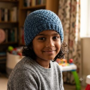 Blue Cashmere Cap
