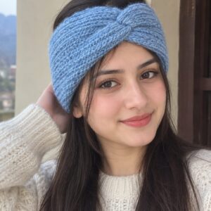 Blue Angora Merino Headband
