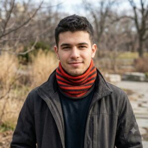 Black-Orange Merino Neck Warmers