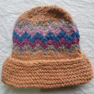 Multicolor Angora Fold Cap