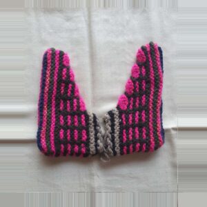 Pink-Black Merino Booties