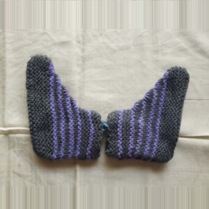 Black-Purple Merino Booties