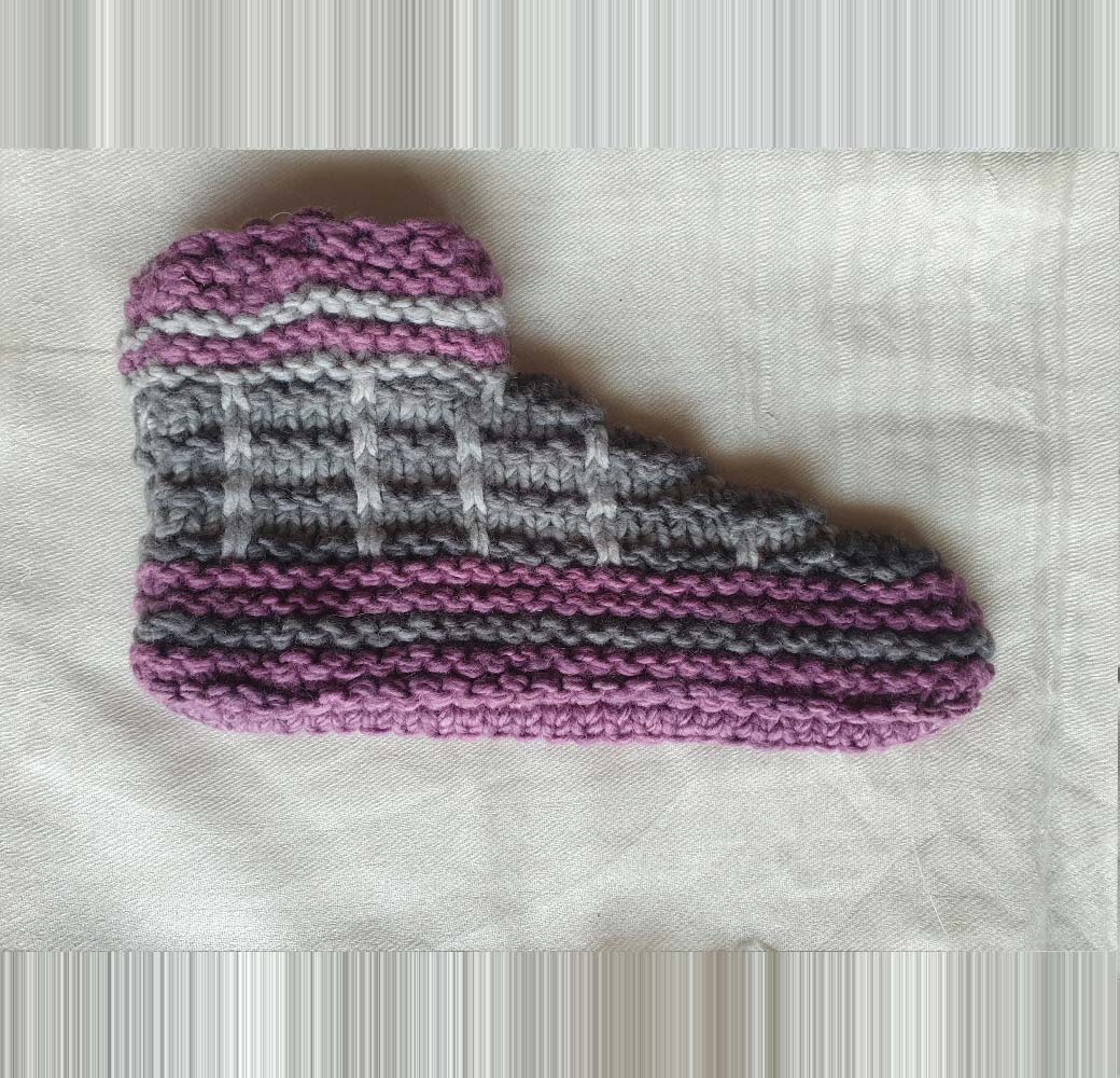 Purple-Gray Merino Booties - Image 2