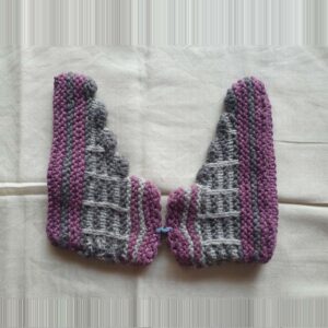 Purple-Gray Merino Booties