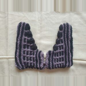 Purple-Black Merino Booties