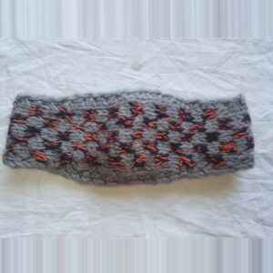 Gray-Orange Merino Headband
