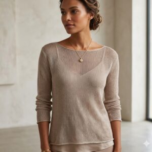 Beige Cashmere Sweater
