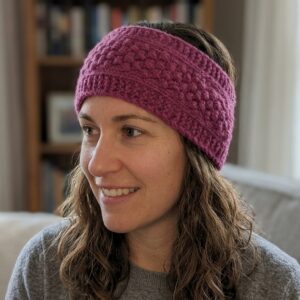 Pink Angora & Merino Headband