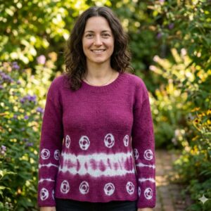 Pink Angora & Merino Tie-Dye Sweater