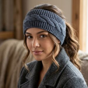Gray Merino Headband