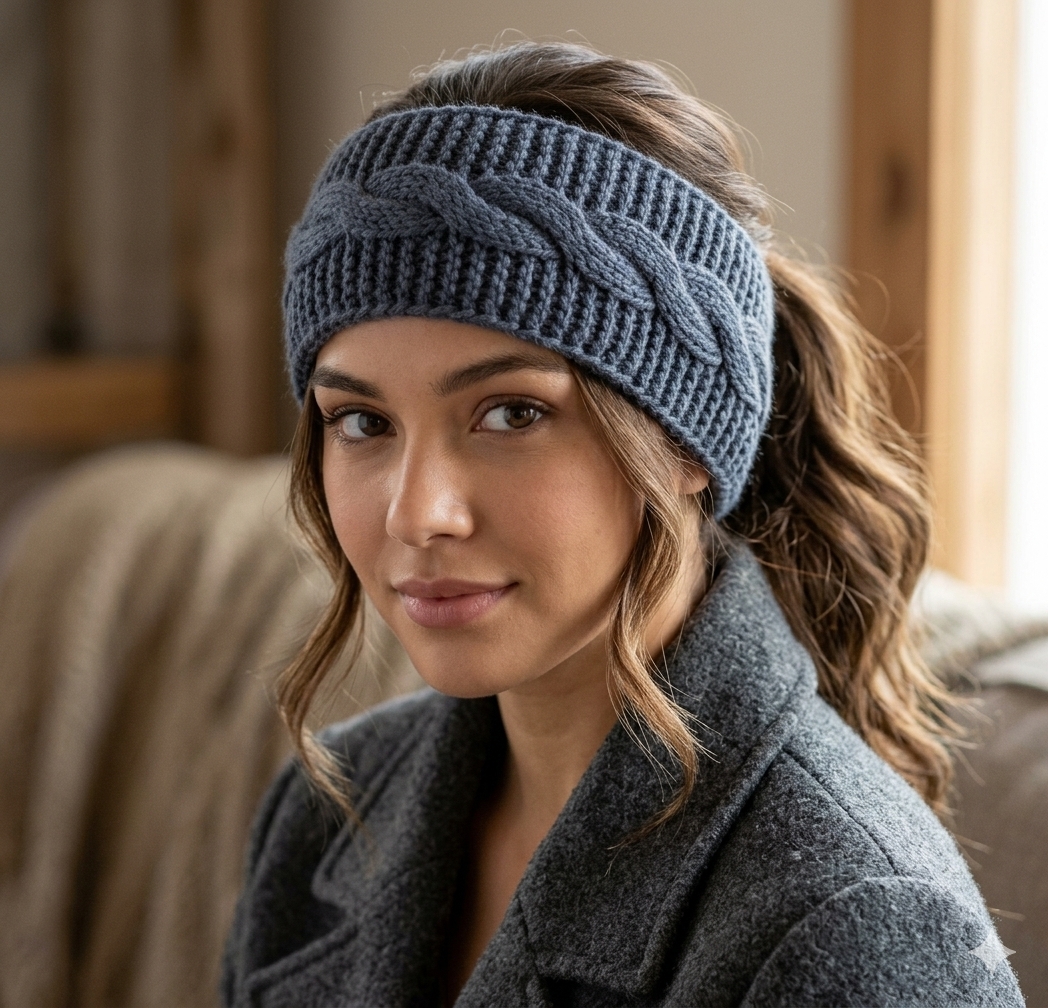Gray Merino Headband