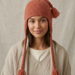Orange Merino Cap