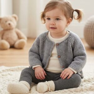 Gray Merino Kids Sweater