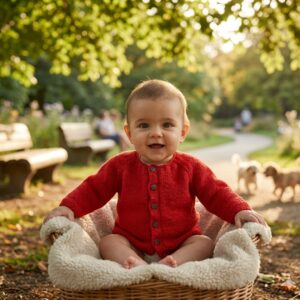 Red Merino Kids Sweater
