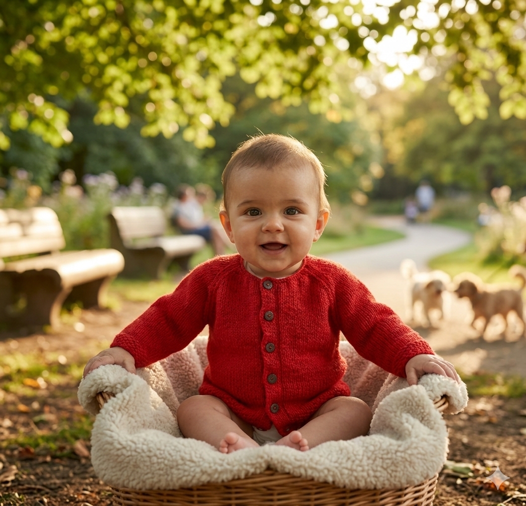 Red Merino Kids Sweater