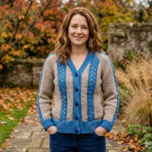 Blue-Brown Angora & Merino Sweater