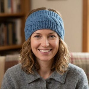Dark Blue Merino Headband