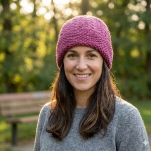 Pink Angora Fold Cap handmade from Angora wool by Kullu Karishma
