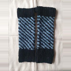 Black-Light Blue Merino Leg Warmers